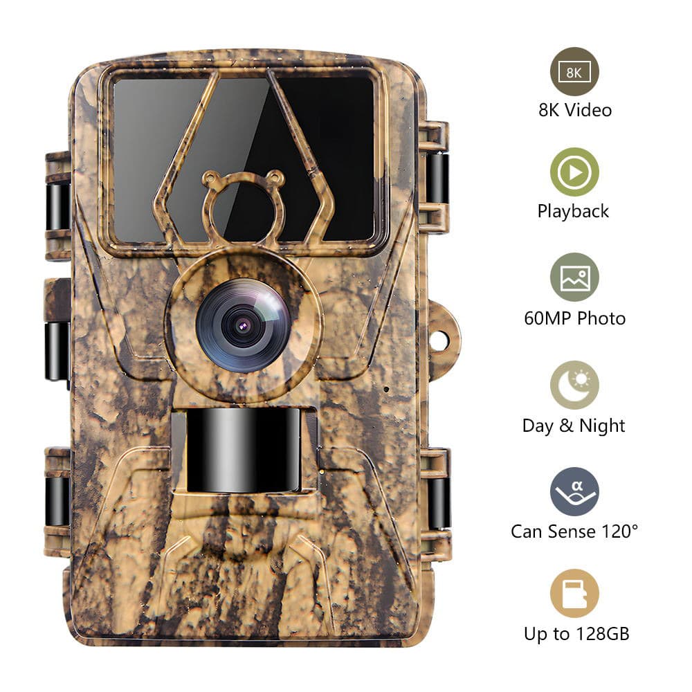 Cross-border 8K HD WiFi Outdoor Waterproof Camera Infrared Motion Detection Night Vision Hunting Camera Forest Animal Monitoring