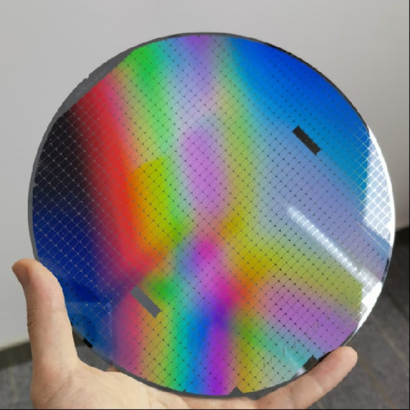Chip Model Wafer Silicon Wafer Integrated Circuit Semiconductor Lithography Silver Peacock Blue Deep Purple Green