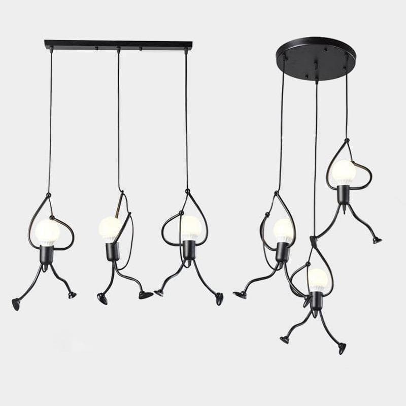 ZhuShan Iron Art Vintage Ceiling Light for Clothing Store Living Room Decorative Lighting LED Lamp Adjustable Height Home Decor