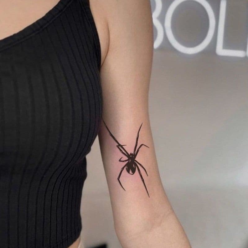 Spider herbal tattoo stickers waterproof long-lasting men and women arm dark personality simulation tattoo juice stickers