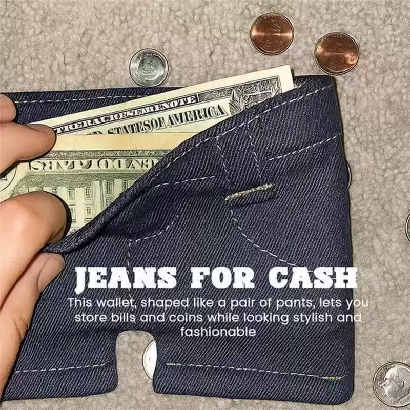 2025 Amazon New Trendy Jeans Wallet Foldable Coin Card Holder