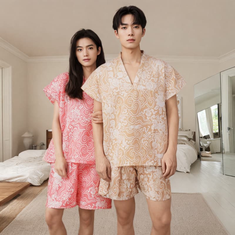 Brand new disposable bath suit, plus size, sauna suit, women's spa and wellness center moxibustion suit, pure cotton foot bath massage suit.
