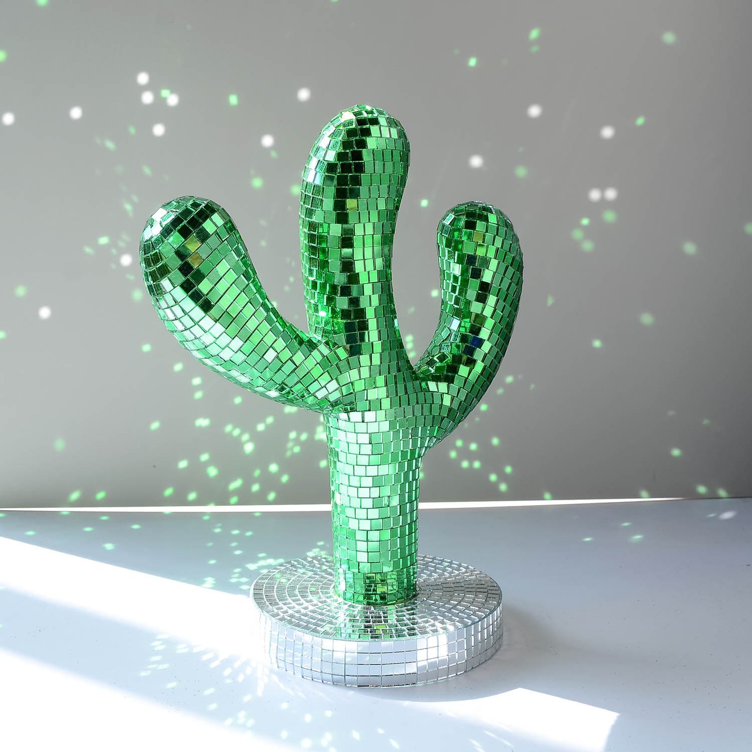 Disco ball cactus glass mirror reflective ornament indoor creative decoration Christmas plant ornament