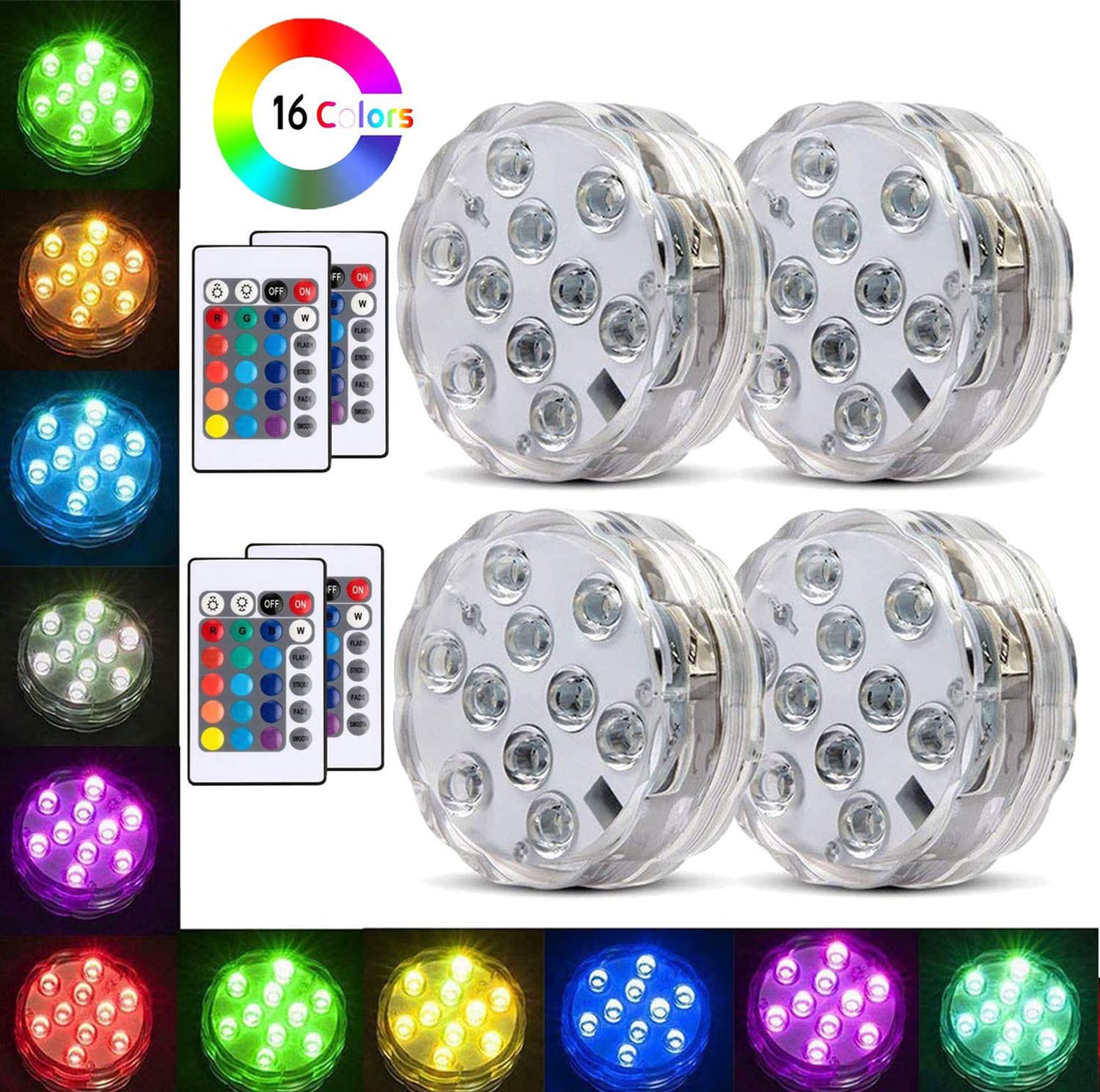 Waterproof Diving Light with Magnet, Iron Sheet, Adhesive Test Strip, 7cm 8.5cm 8cm, Wireless USB Rechargeable