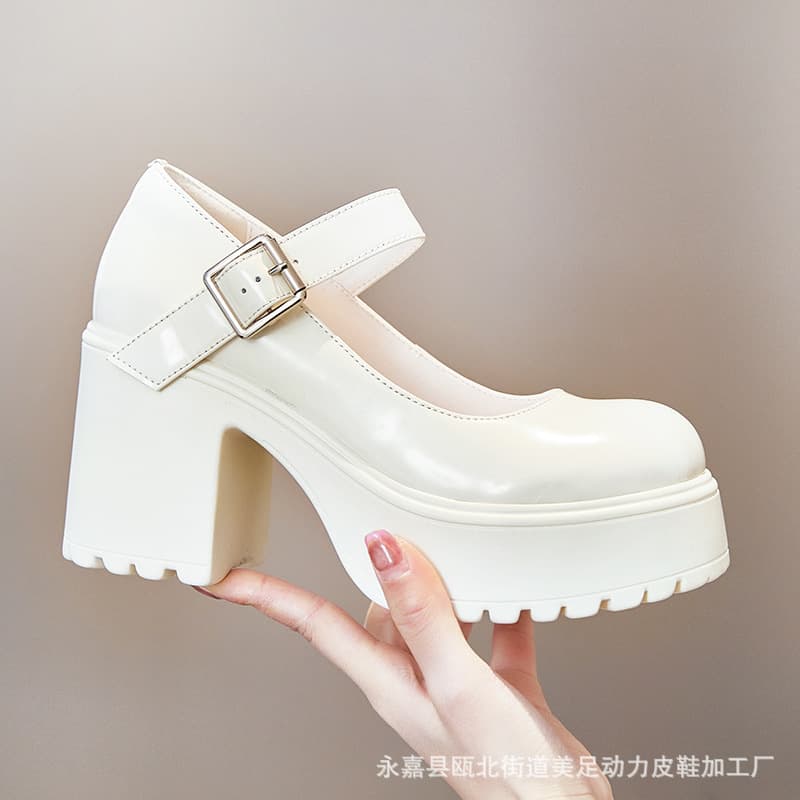 Beauty Foot Power Platform Mary Jane Shoes Women 2025 New Waterproof High Heels for Petite JK Style Low-Cut Pumps