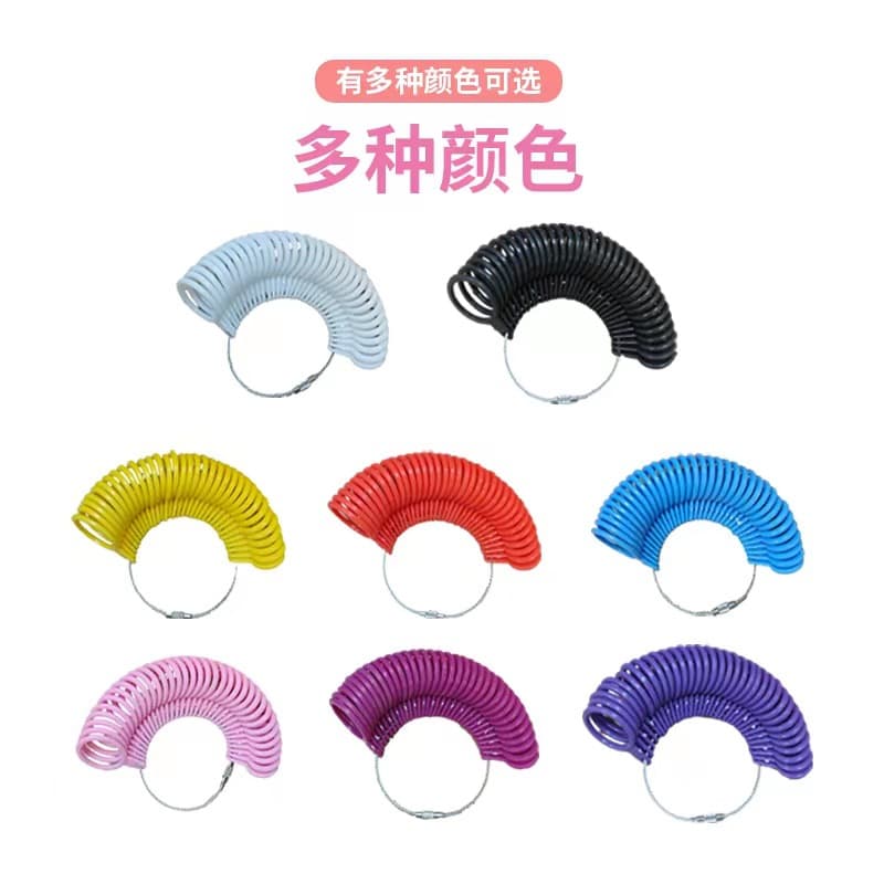 Standard plastic ring size 1-33 finger size measuring device