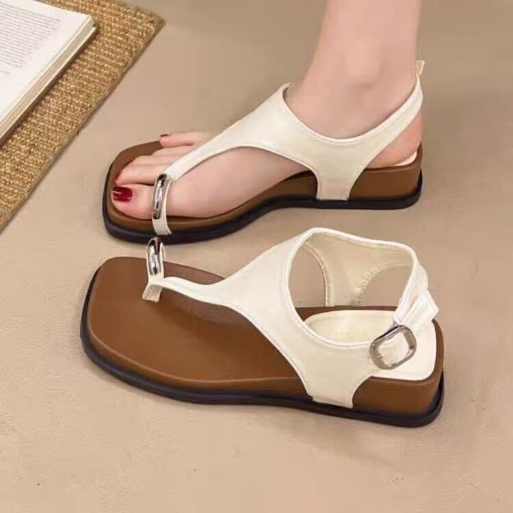 Thick Platform Wedge Flip Flop Sandals for Women Summer 2026 New Style Beach Sandals for Dresses