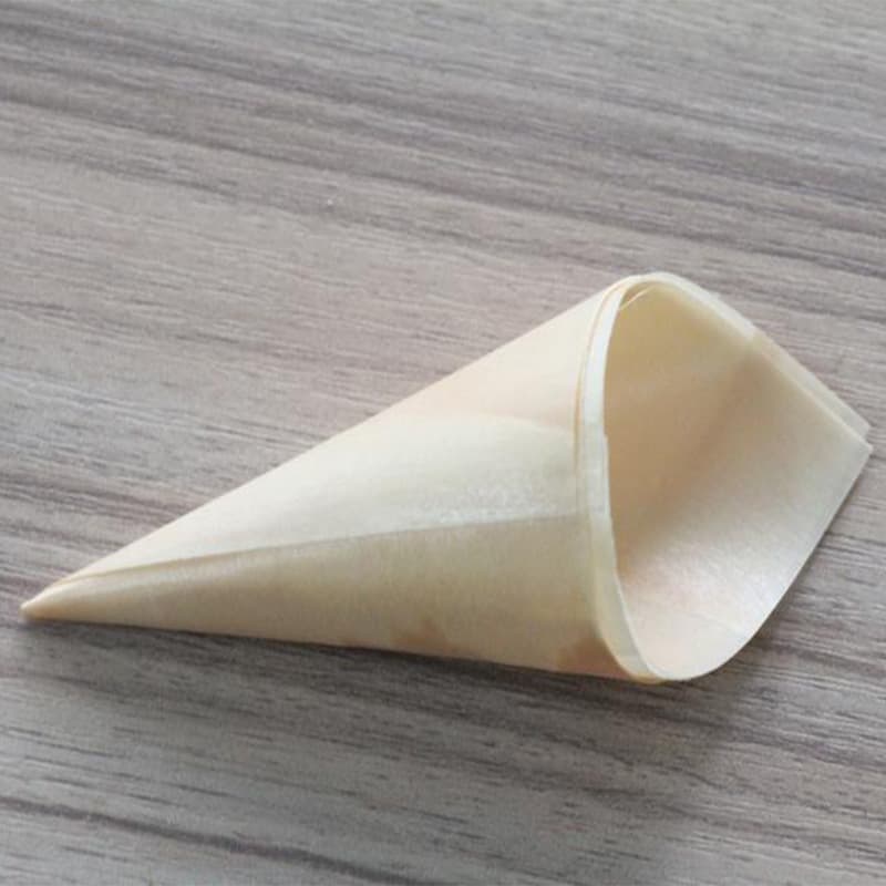 Wood veneer roll wholesale, wood veneer egg roll container horn cup, disposable ice cream wood veneer, factory direct sales