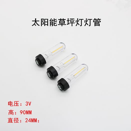 New LED Solar Lawn Lamp Tube Retro Filament Imitation Tungsten Warm Light White Light Low Voltage 3V Replaceable