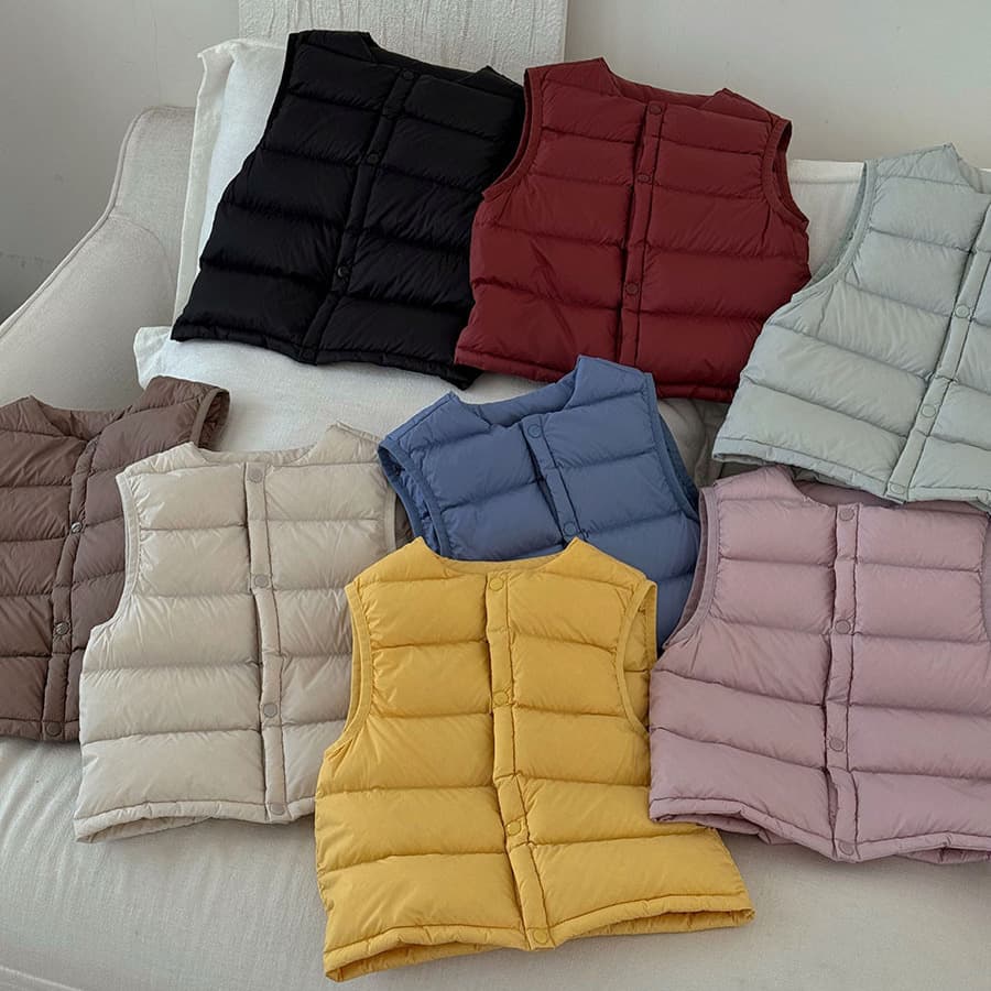 【New National Standard 90% White Duck Down】Autumn/Winter Korean Style Children's Down Vest 2025 New Style Lightweight Sleeveless Jacket Warm