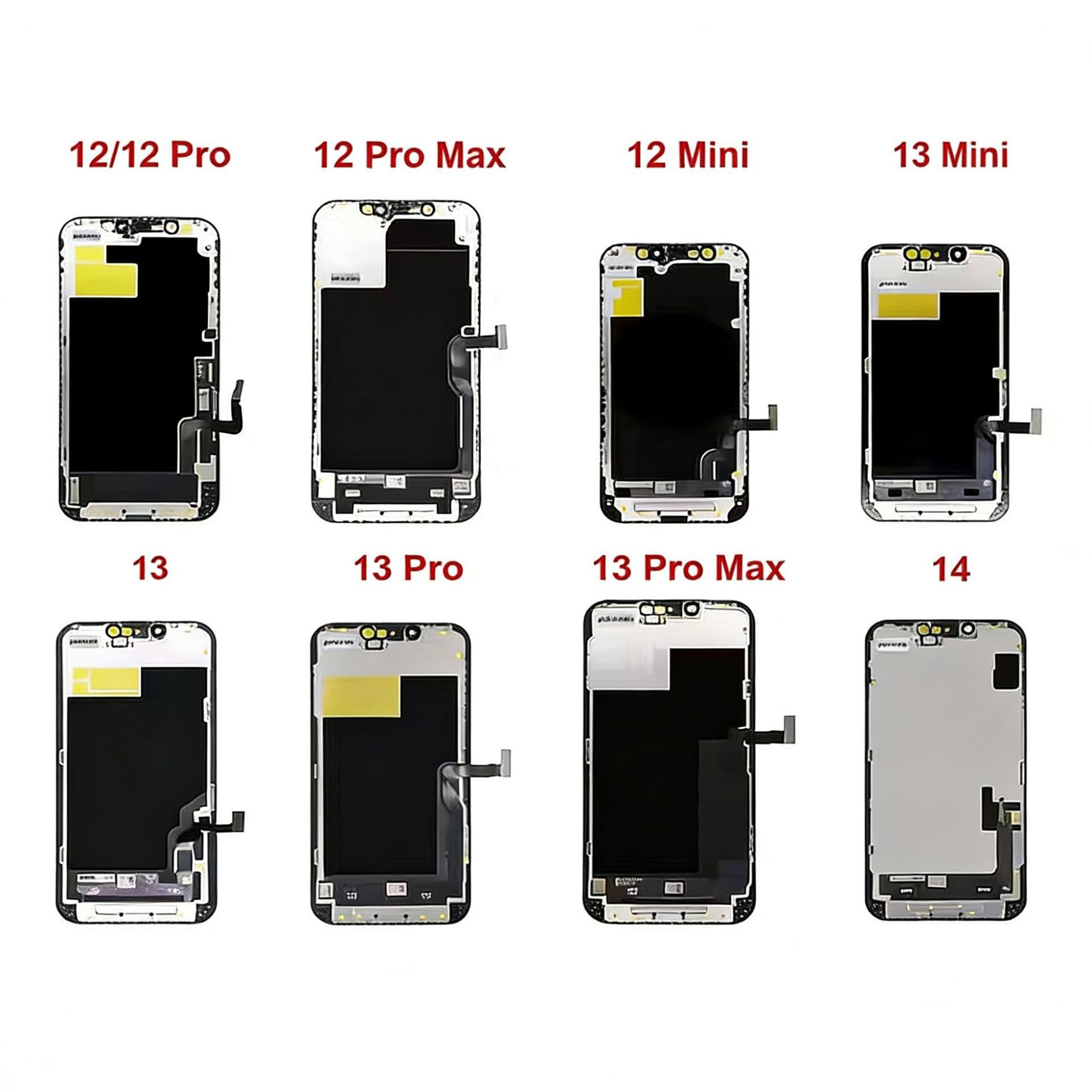 Compatible with Apple iPhone Screens 14 15 16 Plus 17 Pro Pro Max INCEL