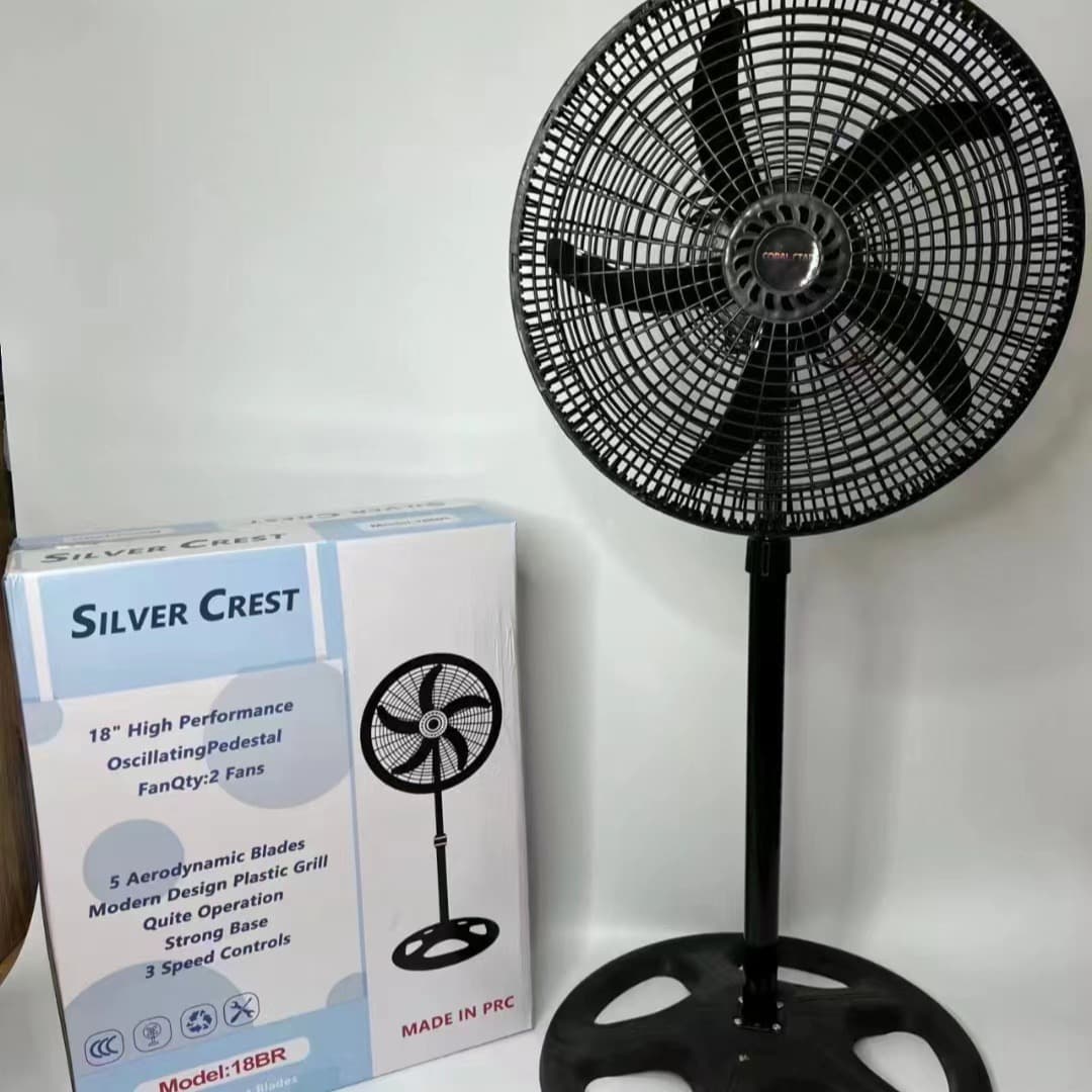 Cross-border New Silver Crest Dormitory Household Floor Fan, Large Fan Silent Circulation Fan, 18-inch Electric Fan