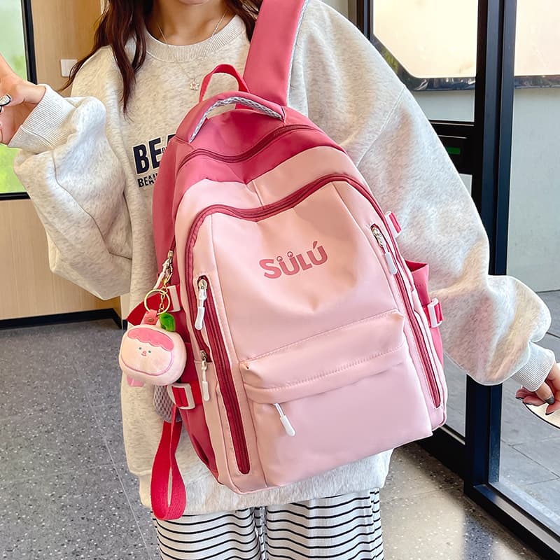 Forest school bag junior high school girls high school student backpack primary school student college student travel popular backpack large capacity