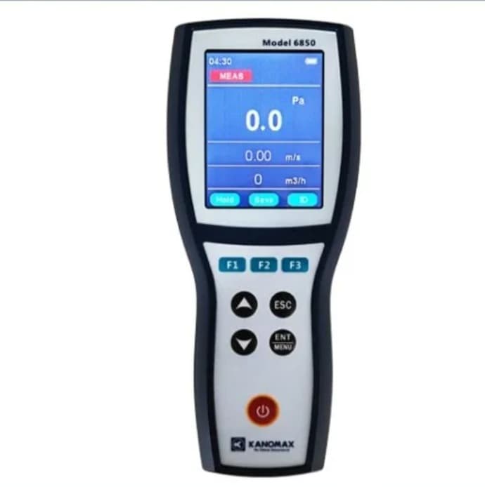 KANOMAX Japan 6850 Micromanometer, Connects to Pitot Tube for Wind Speed and Air Volume Measurement