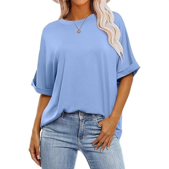Spot 2025 European and American Cross-Border Women's Tops T-Shirt Short-Sleeved Round Neck Summer Casual Basic T-Shirt