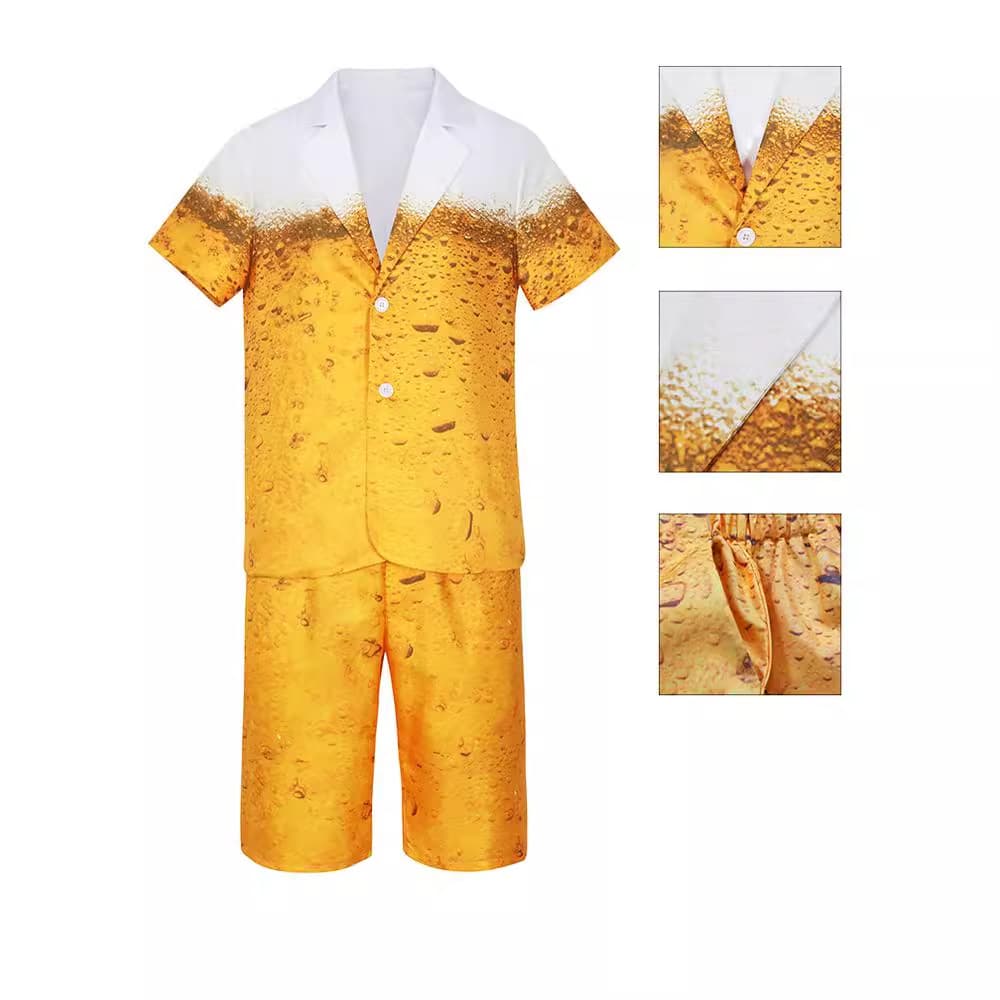 Beer Festival Performance Costume Cos Beer Carnival Stage Costume Men's Suit Halloween Cosplay Beer Costume