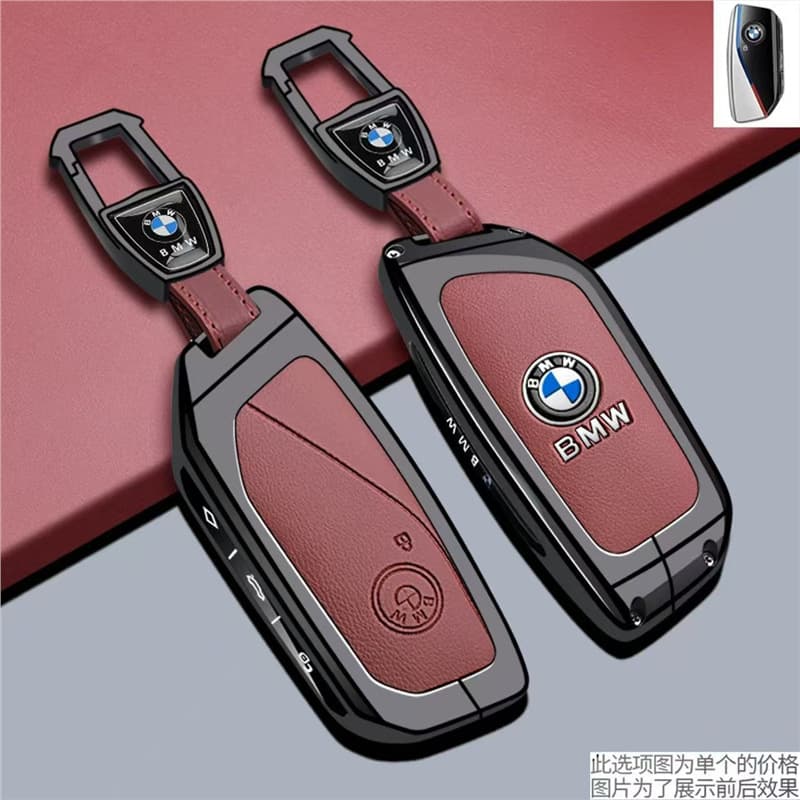 Compatible with BMW Key Case for New 5/525, 7/3 Series 330, iX3, i5, i7, X1, X3, X5, X6, X7 Car Bag Clip Shell