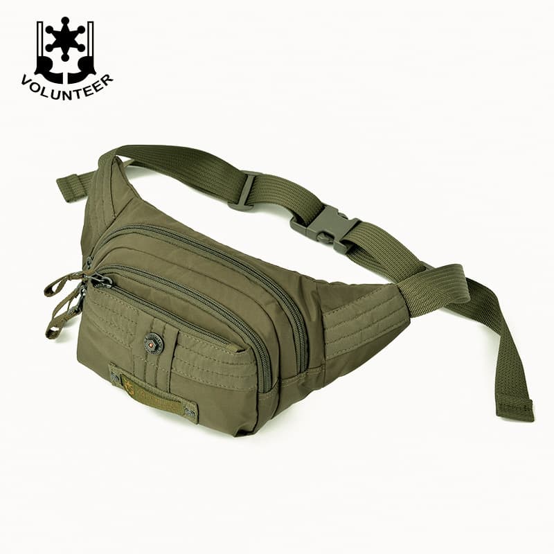 Sports and leisure waist bag, new chest bag, men's multi-layer lightweight crossbody bag, fashionable middle-aged men's Oxford cloth shoulder bag