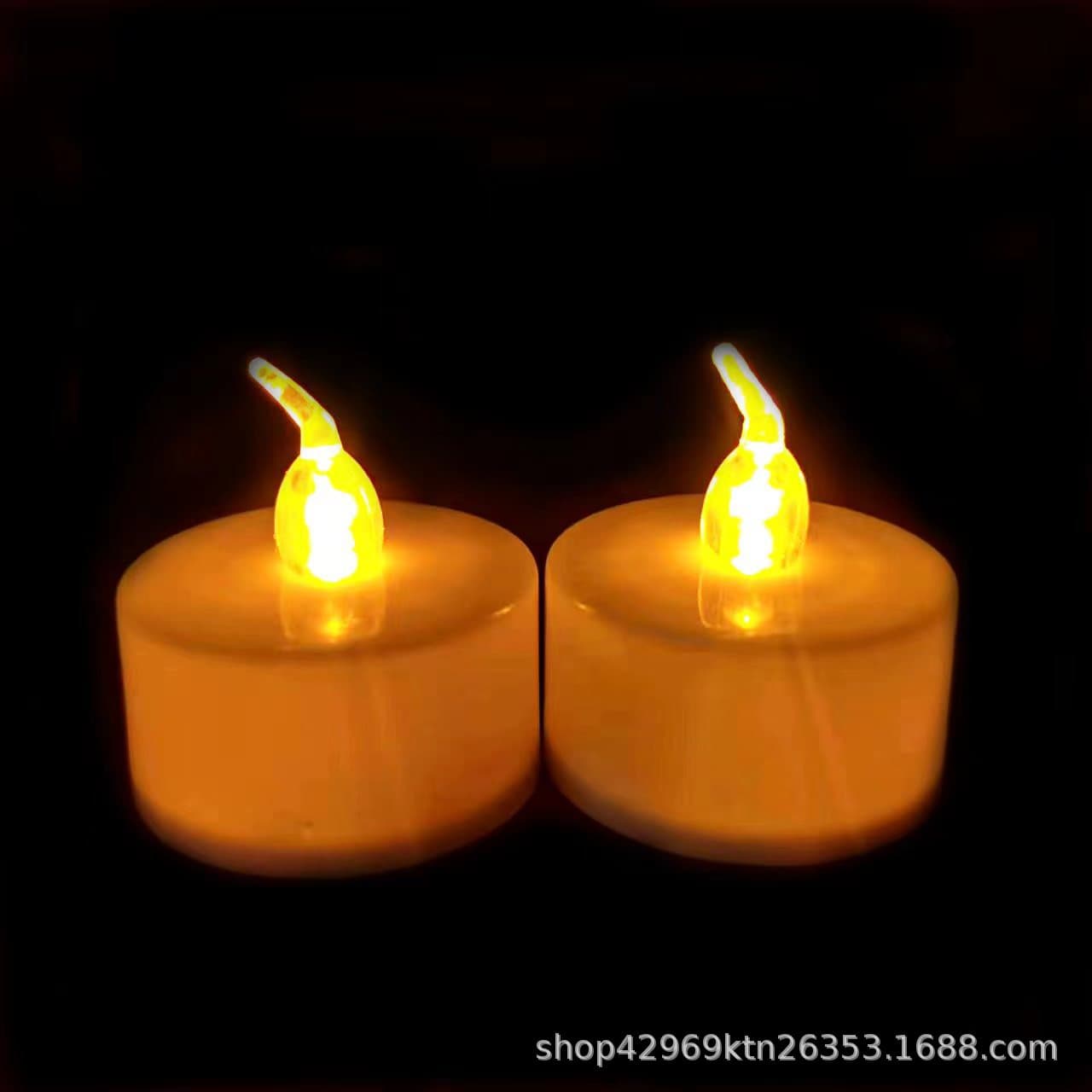 LED Electronic Candle Light Transparent Tip Flame Proposal Confession Birthday Decoration Wedding Prop Glowing Small Tea Candle