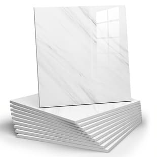 Imitation Tile Wall Sticker Protective Wall Panel Aluminum Composite Panel Self-Adhesive Marble Wallpaper TV Background Wallpaper Cover Imperfections
