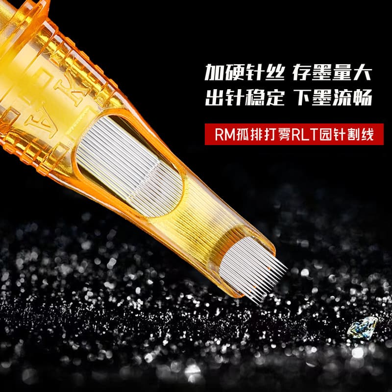 Gold Shark Tattoo and Permanent Makeup Integrated Needle RL RS M1 RM F Tattoo Needle for Lining and Shading, Tattoo Equipment