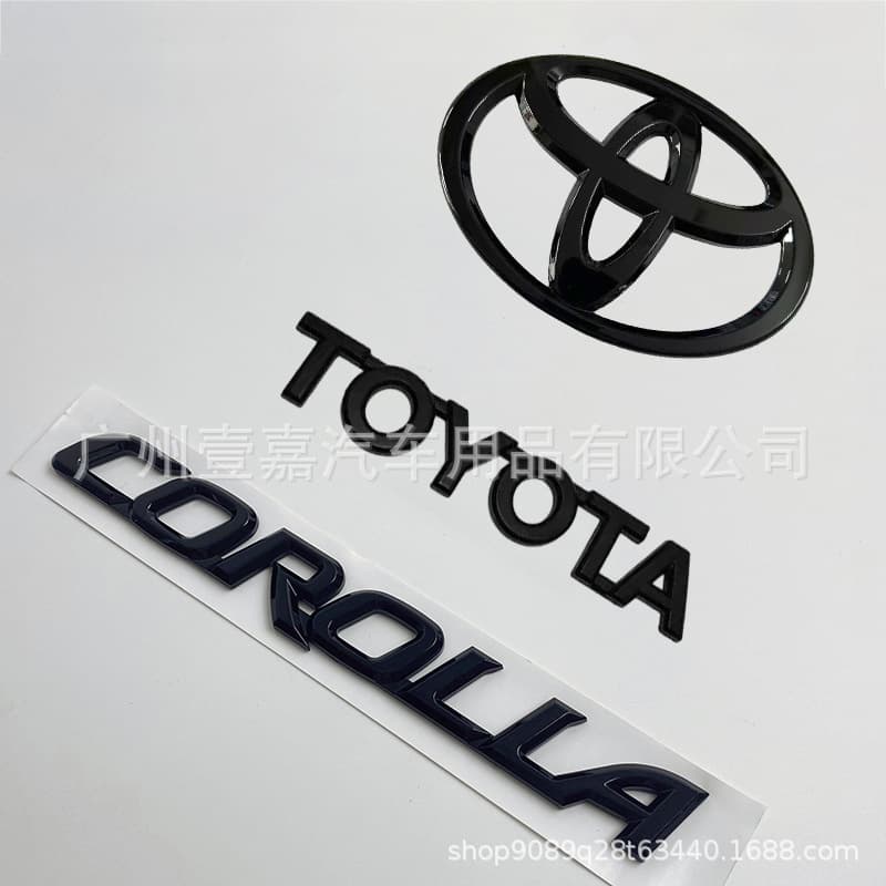 For Toyota 2011-2017 Corolla Front and Rear Emblem COROLLA TOYOTA Rear Badge Sticker