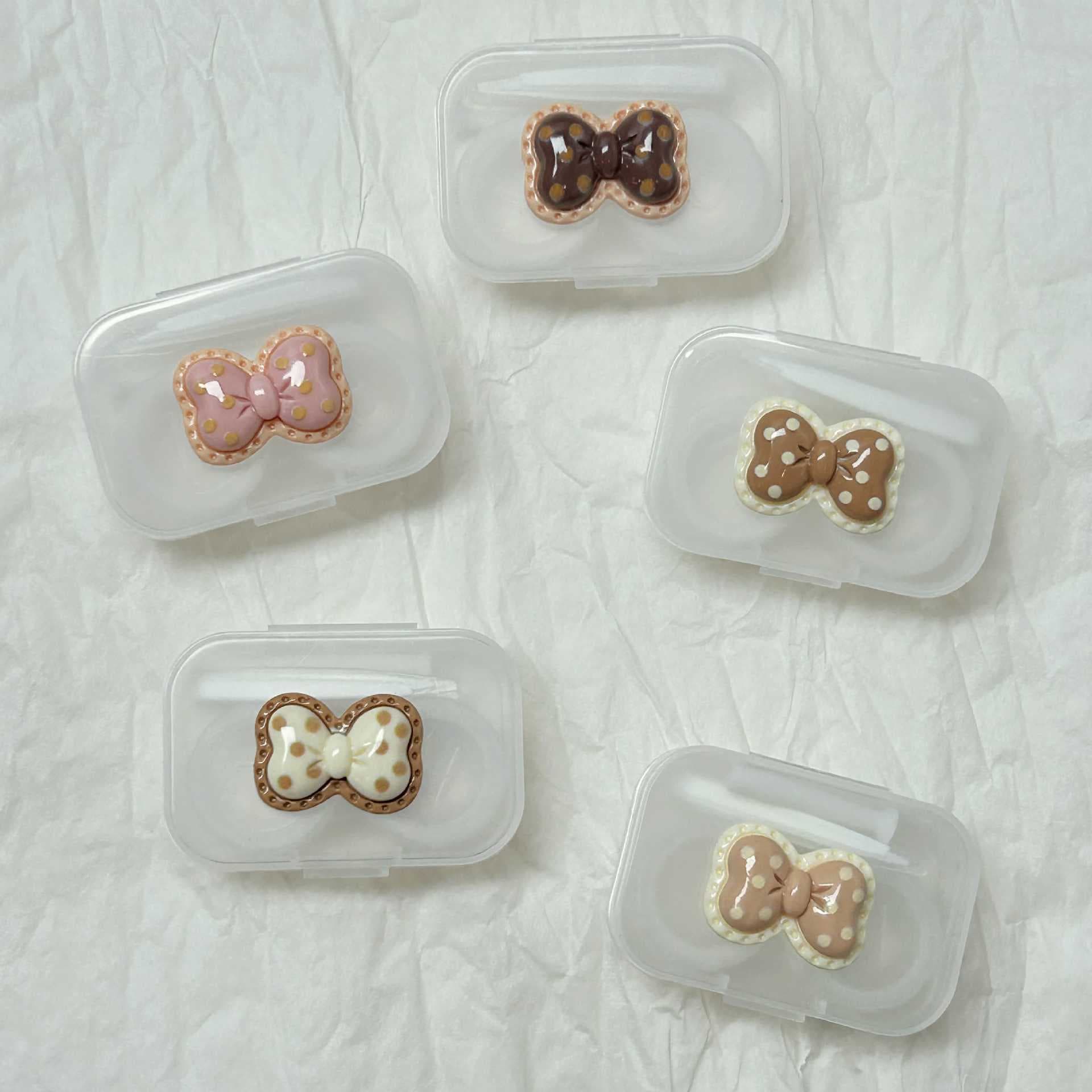 New DIY handmade contact lens case, care case, companion case, double case, storage box, colored contact lens box 7703