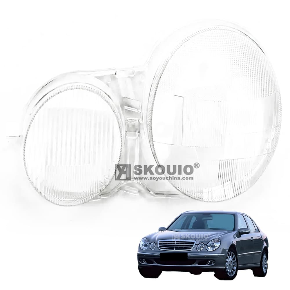 Headlight Lens Cover for Mercedes-Benz E-Class 1996-2000 Models, Transparent Outer Lamp Housing