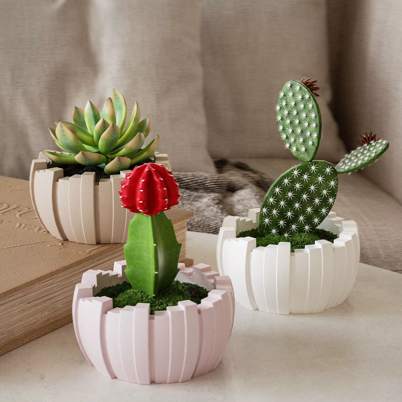 DIY Resin Epoxy Irregular Vertical Stripe Storage Bowl Aromatherapy Plaster Candle Cup Flower Pot Silicone Mold