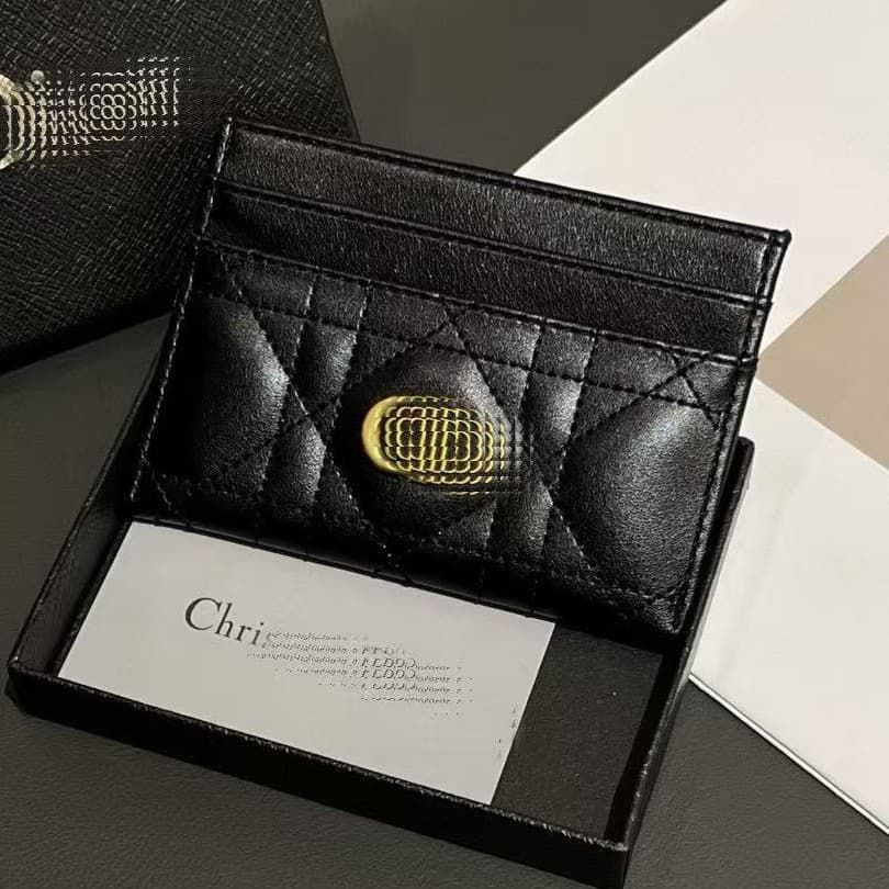 Factory Direct D-brand Card Holder Wallet with Woven Pattern Embroidery Women's Wallet High Quality Card Holder Versatile Storage