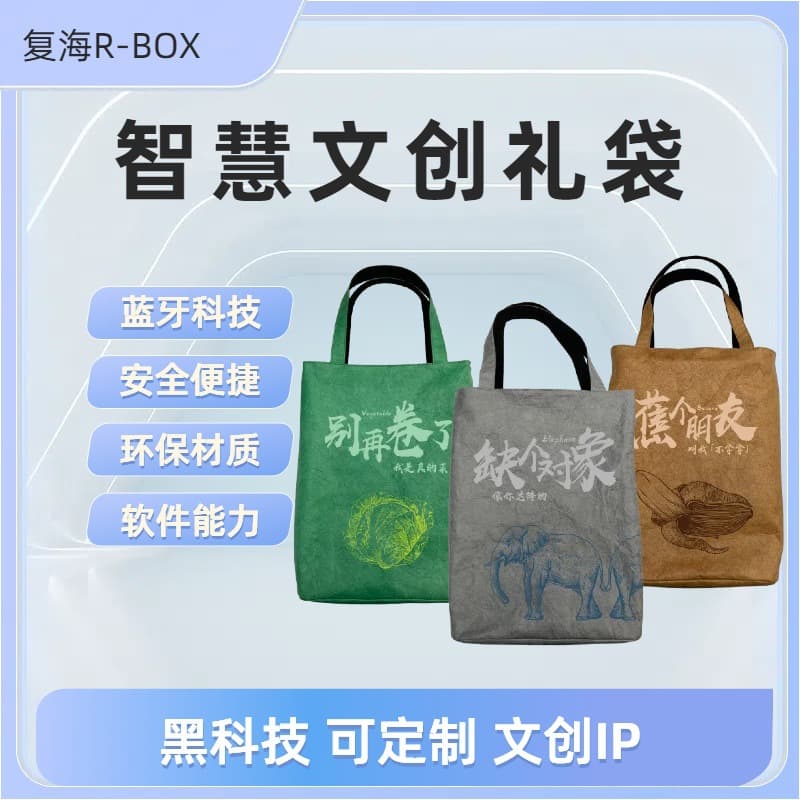 Employee Welfare Bluetooth Tech Smart Cultural Box - Travel Safety Companion Dupont Paper Cultural Bag