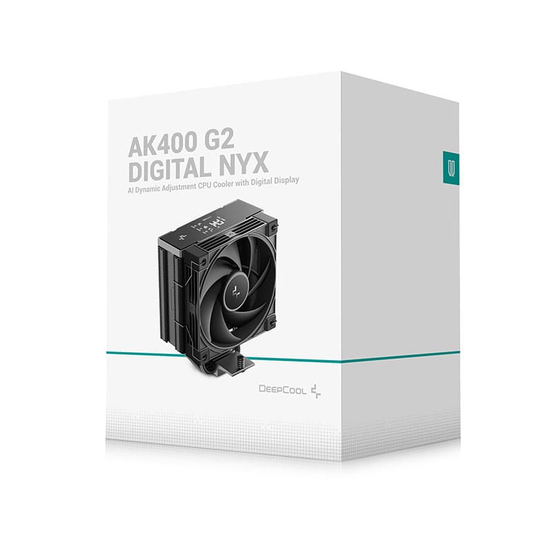 DeepCool AK400 G2 Digital Display Edition Four Copper Heat Pipes Full Black AI Mode Switching Desktop CPU Cooler