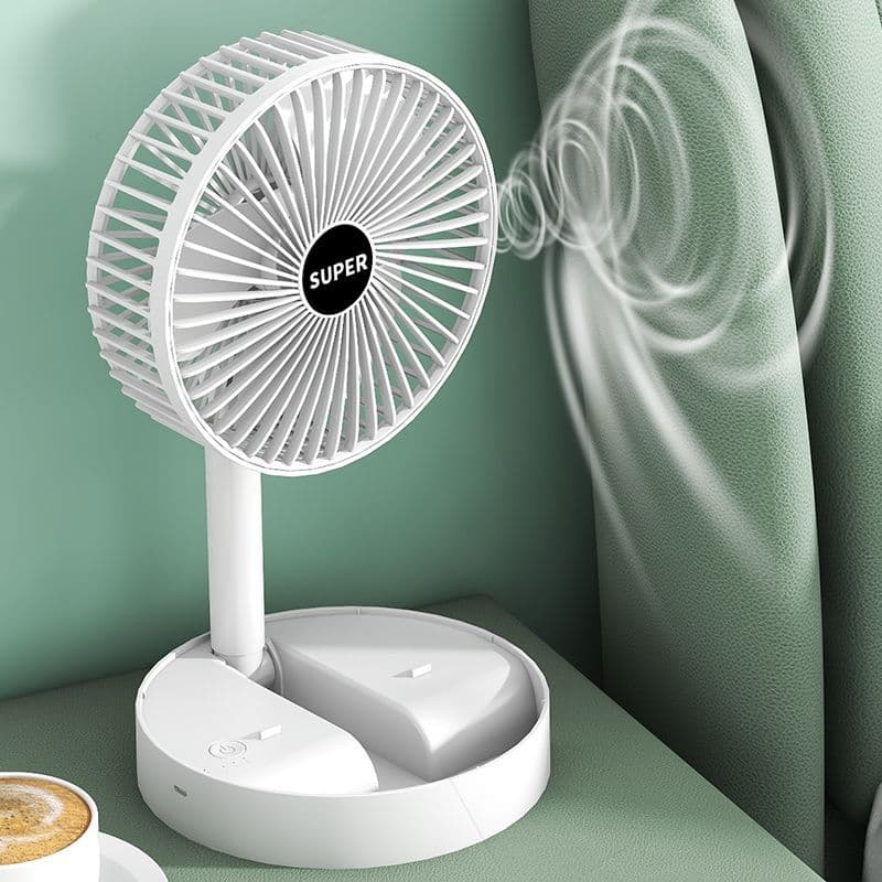 USB Rechargeable Mini Fan, Quiet High-Velocity Electric Fan for Student Dormitory, Home Floor-Standing Small Fan