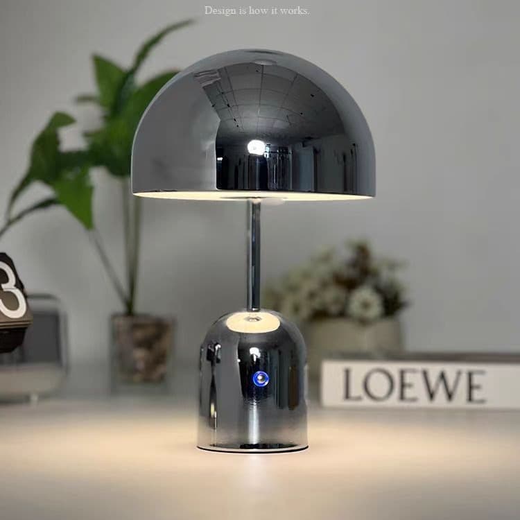 Peboland Mushroom Charging Edition Internet-famous Ambiance Table Lamp, Bedside Night Light Touch Dimming Desktop Decorative Lighting