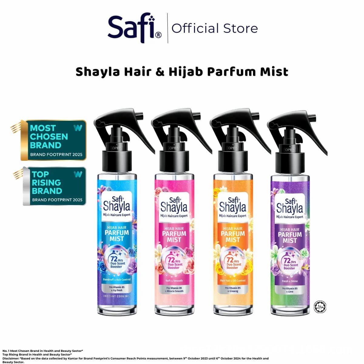 Cross-border Best-Selling SAFI Shayla Hair & Hijab Perfume Spray 72-Hour Long-Lasting Fragrance Hair Care