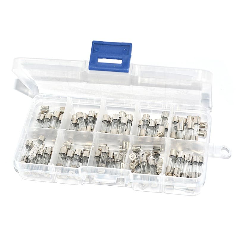 Glass Fuse Tube Fuse Assortment Box 5*20mm 0.5A-10A 30A 250V 10 Types