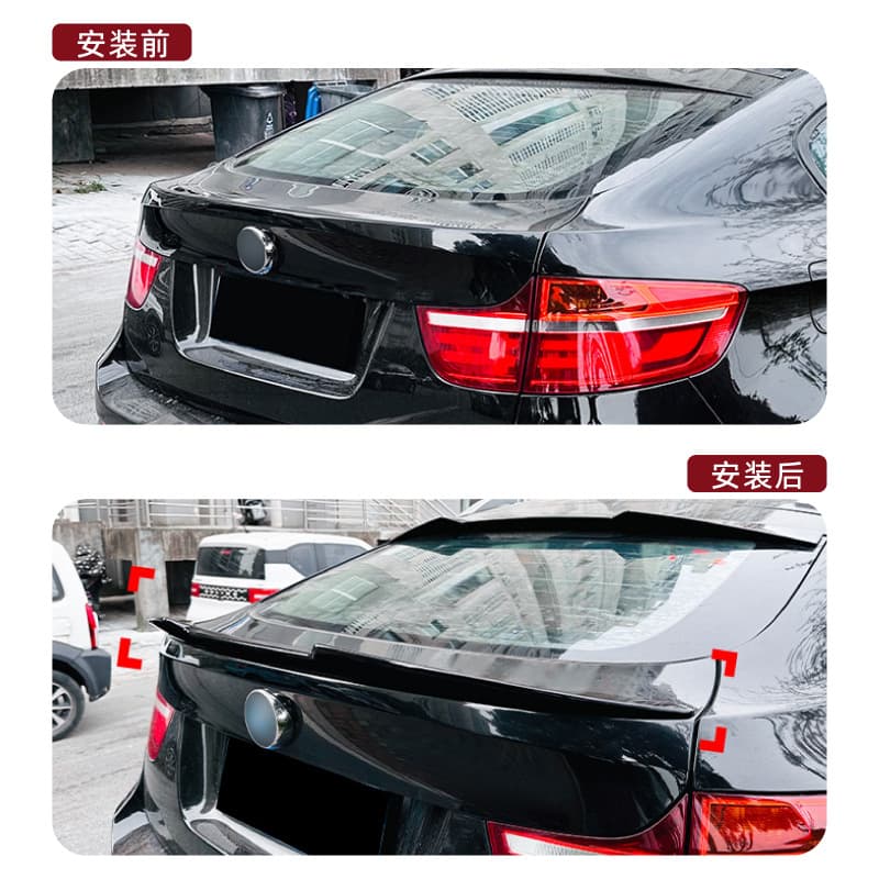 Fit for BMW X6 E71 E72 2008-2014 Blade Style Rear Spoiler Roof Spoiler Lip Exterior Modification
