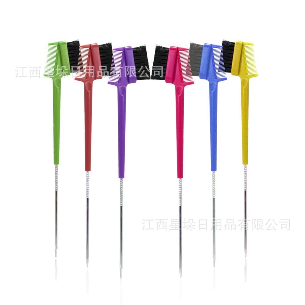 Cross-border Eyebrow Brush Hair Taming Brush Dual-Use Beauty Tool Multifunctional Eyebrow Steel Needle Brush Wholesale