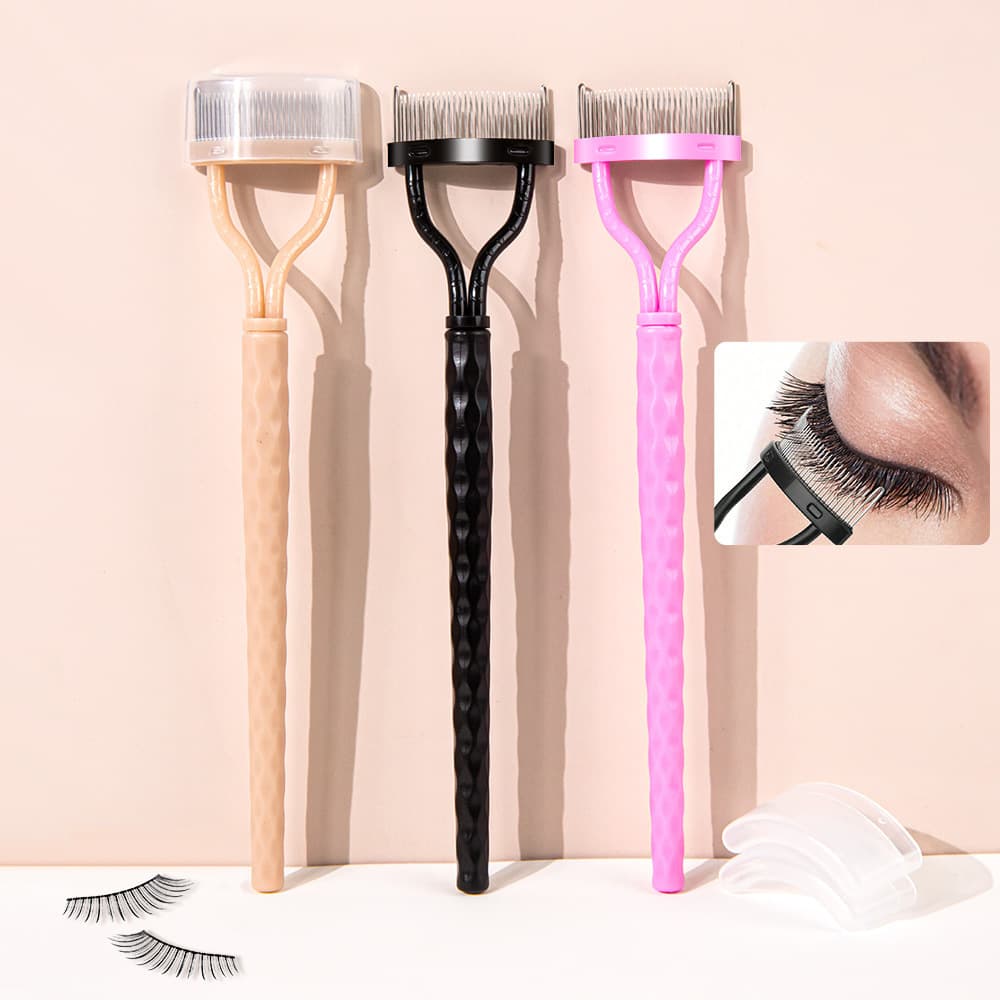 Semi-Arc Steel Tooth Brow Comb, Steel Tooth Eyelash Brush, Brow Brush, Eyelash Comb Shaping Tool, Eyelash Aid, Direct Sales