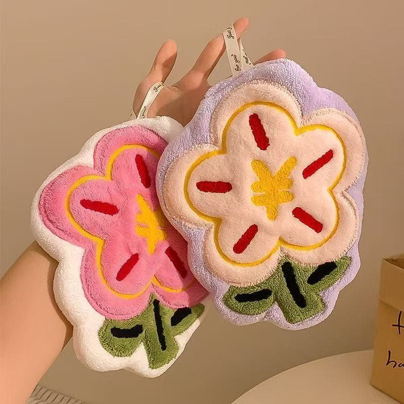 Youqianhua Hanging Hand Towel, Thickened, Embroidered, Quick-Dry, Absorbent, for Bathroom, Kitchen, Children, Kitchen Cloth