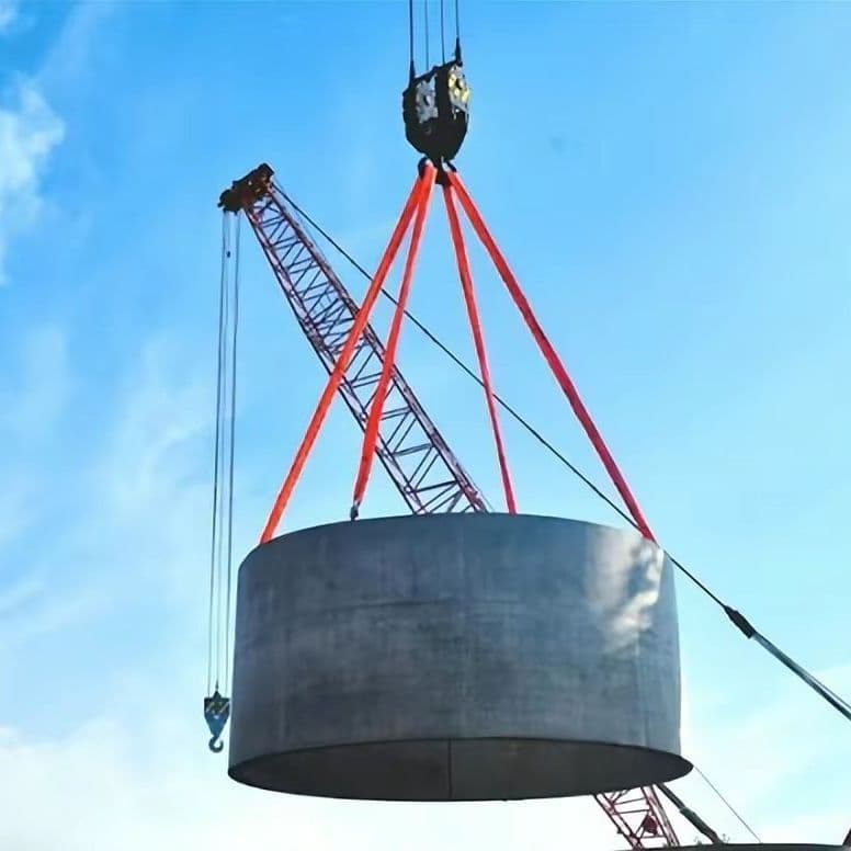 Factory Color Flat Lifting Sling, Industrial Lifting Double-Loop Round Sling, Circular High Load Capacity Safety High Strength