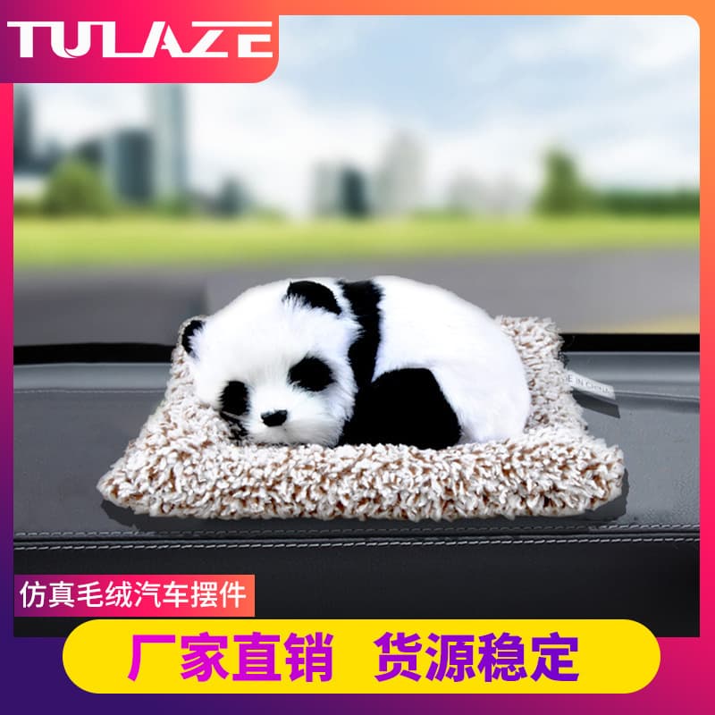 Car Interior Decoration Ornament Cute Plush Simulation Cat Pet Car Ornament Stuffed Animal Doll for Women