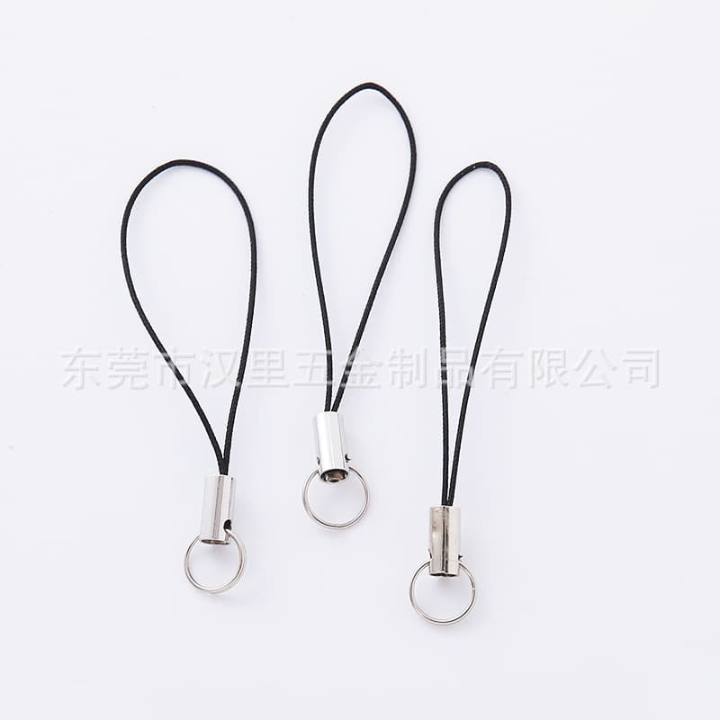 Manufacturer in stock wholesale DIY jewelry accessories double circle nylon mobile phone rope doll doll hanging pendant rope
