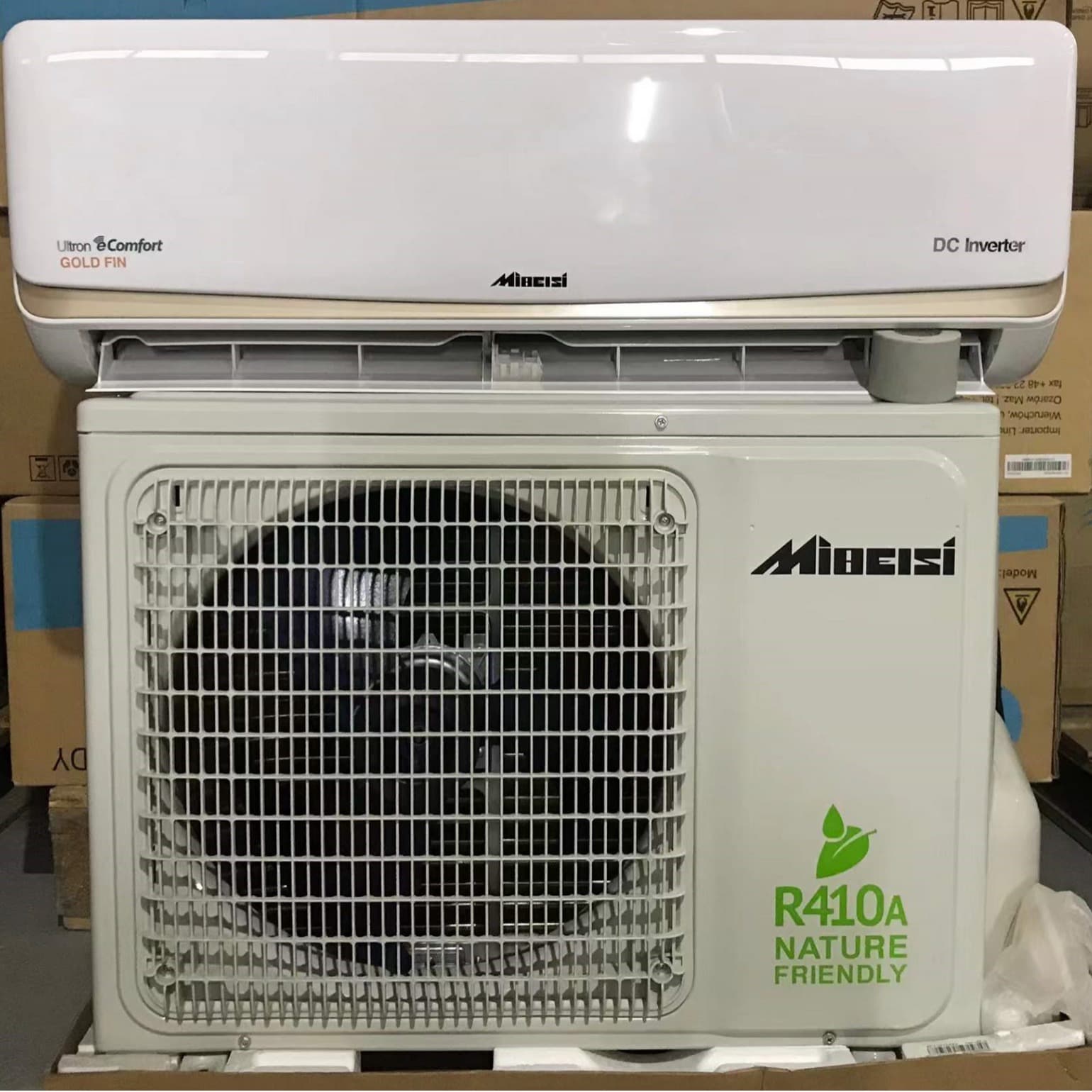 Variable frequency export air conditioners, 1P-1.5P-2P-3P wall-mounted models, 220-240V 50-60HZ.