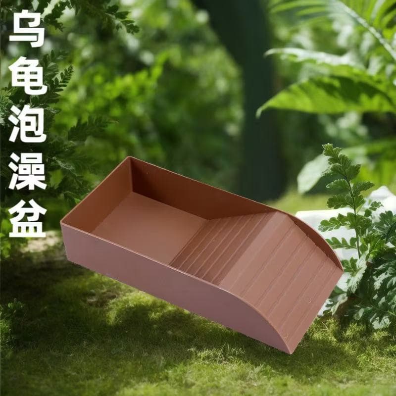Tortoise bathtub turtle reptile lizard ladder climbing pet water basin food basin yellow edge half-water turtle bath basin