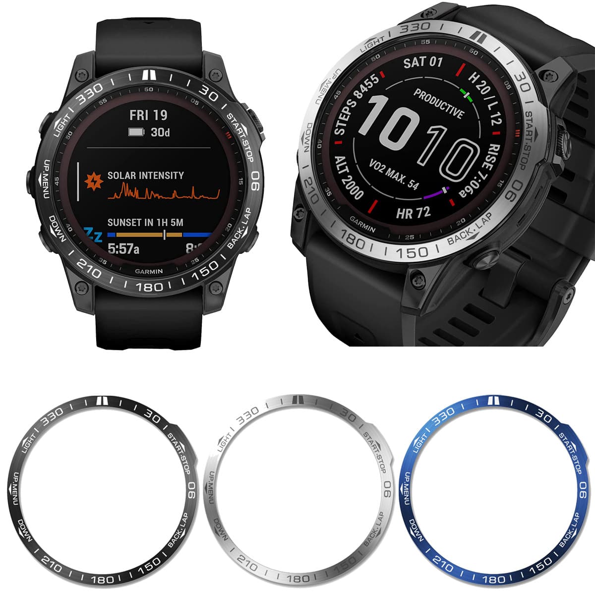 Compatible with Garmin Fenix 7 Scale Metal Bezel Racing Protective Ring 7 Pro Etched Digital Watch Case