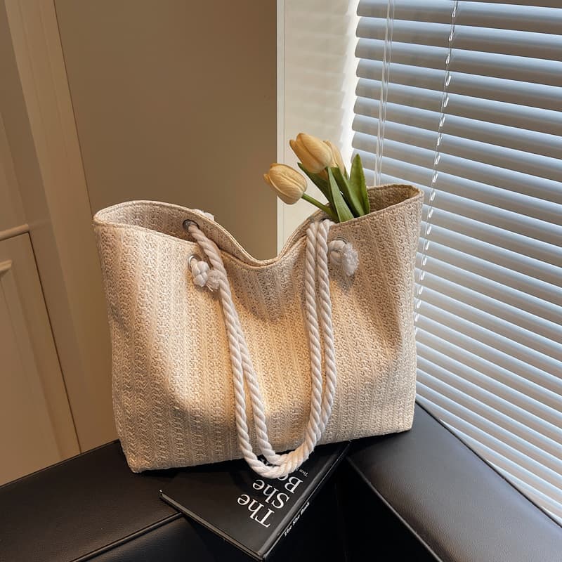 2025 Summer New Trendy Fashion Straw Woven Bag Large Capacity Shoulder Tote Bag Fresh Underarm Handbag for Women