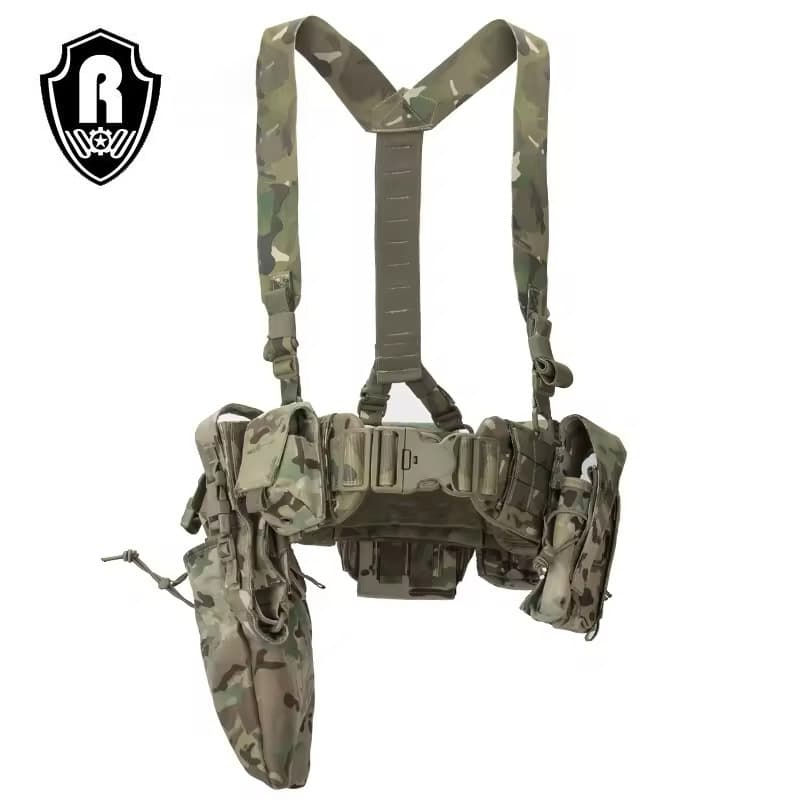 Cross-border wholesale hot-selling outdoor camouflage tactical belt tactical bellyband plus abdominal bag multi-functional mountain CS combat uniform
