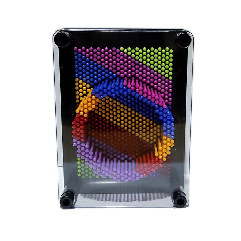Rainbow Handprint Pin Art: A versatile 3D handprint clone design perfect for TikTok users. A unique and novel children's gift.