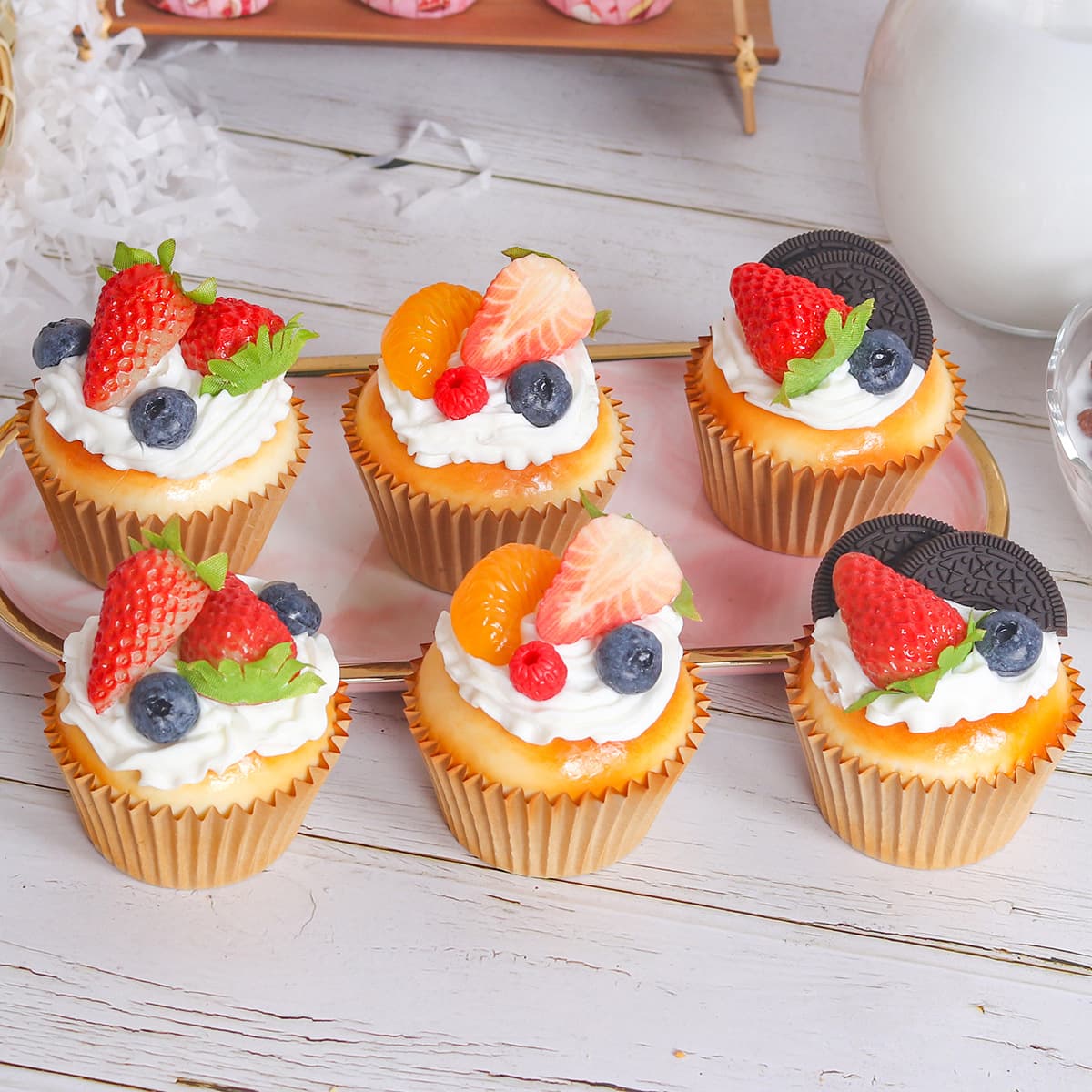 New Simulation Cupcake Fake Soft Scented Model Display Prop Food Model Cabinet Decoration Wedding Prop